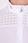 Lightweight Pique Zip Competition Shirt - White