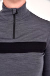 Tech Wool Half Zip Turtleneck - Iron Grey