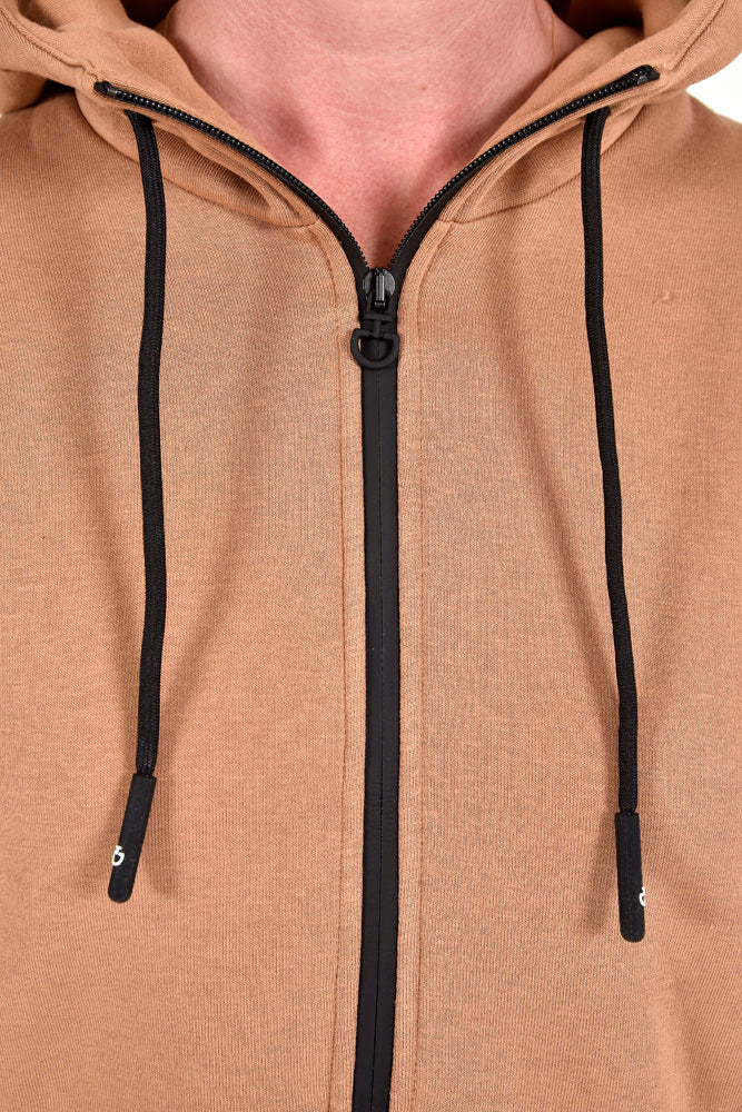 CT Orbit Flock Zip Hoodie - Cacao