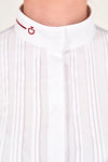 Revo Pleated Bib Long Sleeve Competition Shirt - White