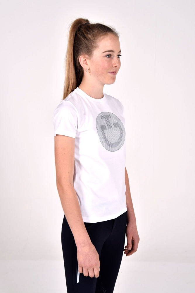 CT Print Cotton T-Shirt - White (Size 12)