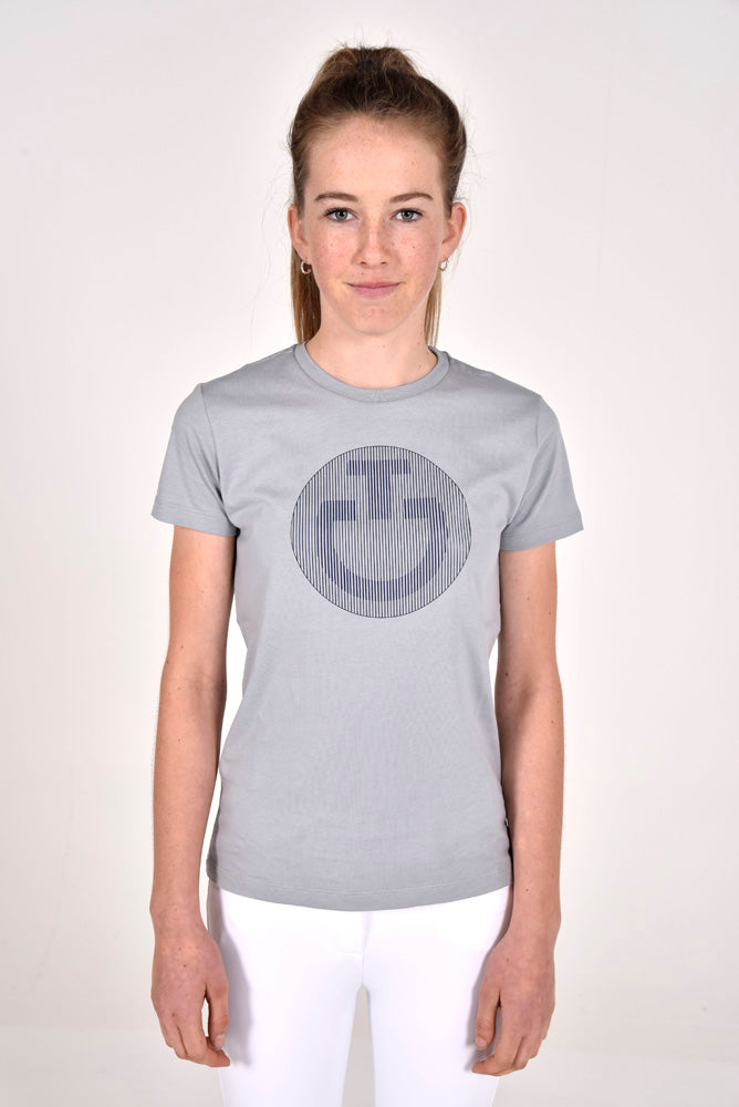 CT Print Cotton T-Shirt - Light Grey (Size 12)