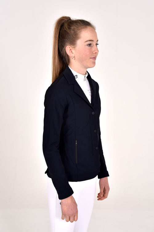 R-Evo Light Tech Knit Girl's Zip Riding Jacket - Navy