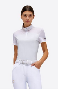 Jersey/Mesh Short Sleeve Competition Shirt - Light Grey