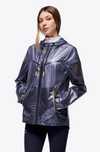 Waterproof Nylon Hooded Jacket - Navy