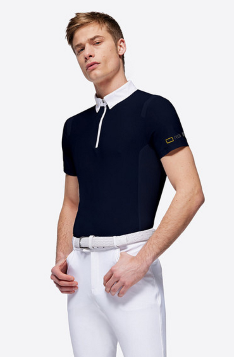 Men's Jersey Short Sleeve Competition Polo - Navy