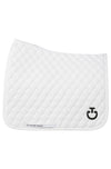 Circular Quilt Dressage Saddle Pad - White