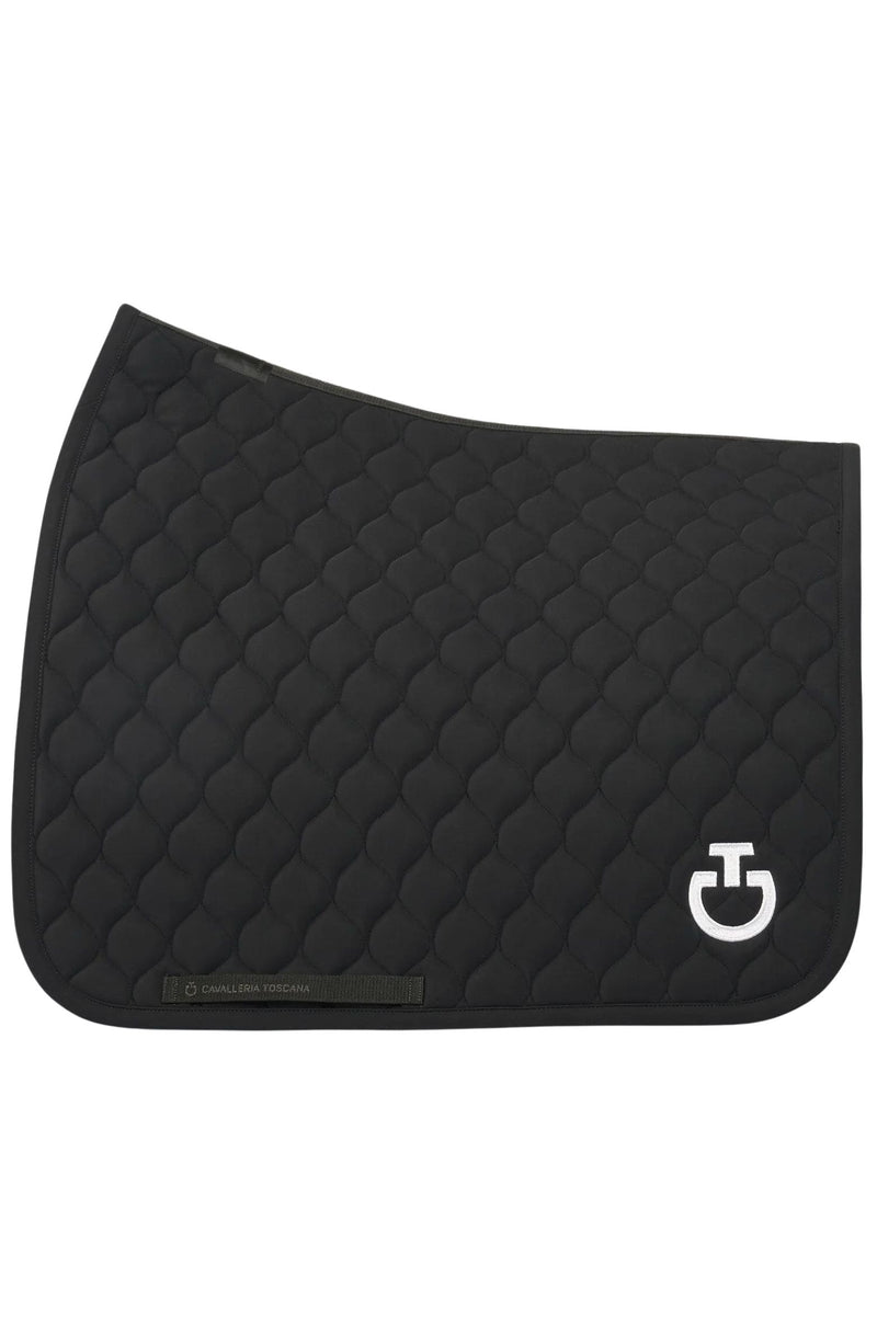 Circular Quilted Dressage Saddle Pad - Black