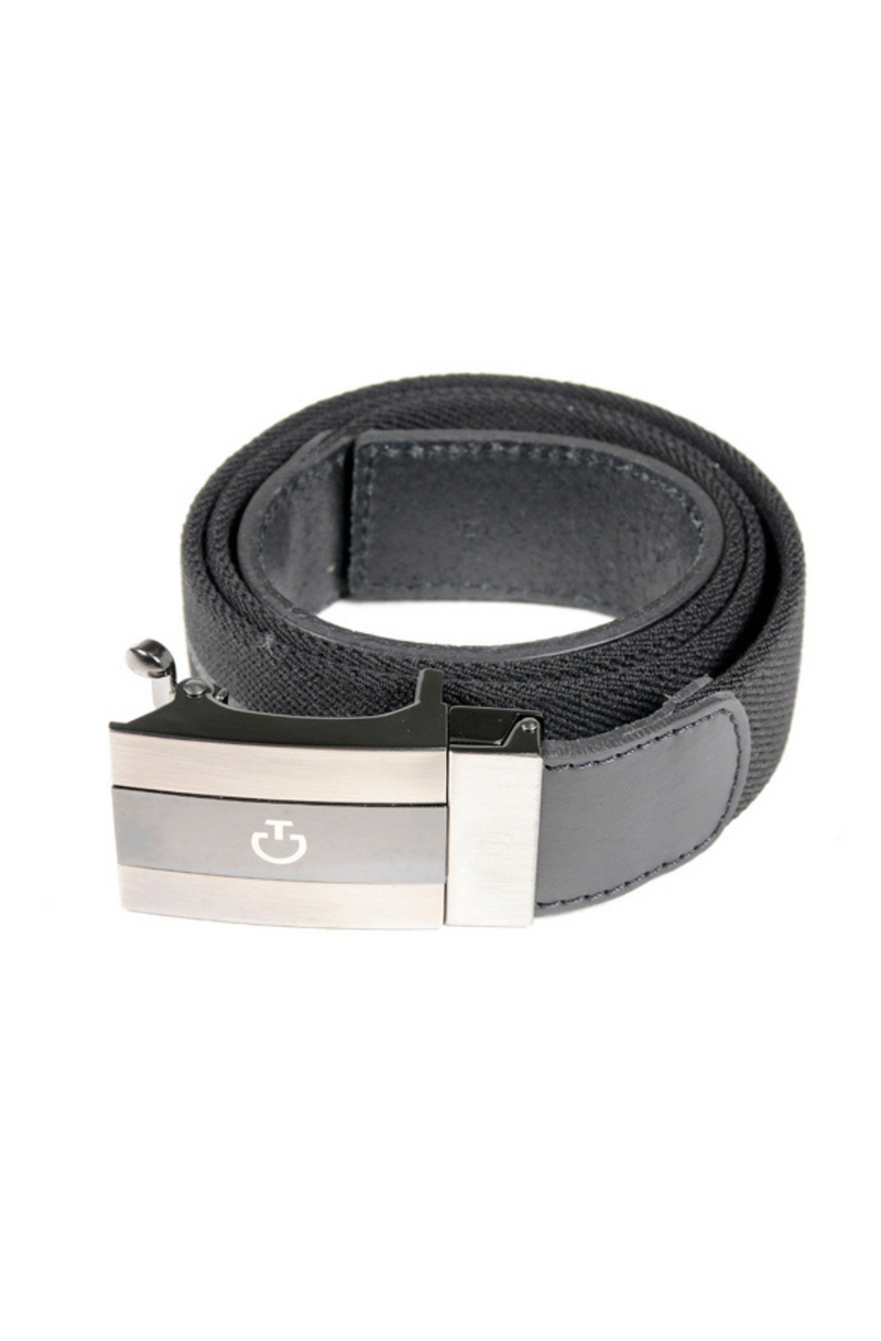 Men's Elastic Band Belt w/ CT Logo - Black
