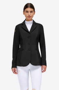 Jersey Mesh Riding Jacket - Black w Gold Logo