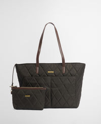 Quilted Tote Bag - Olive