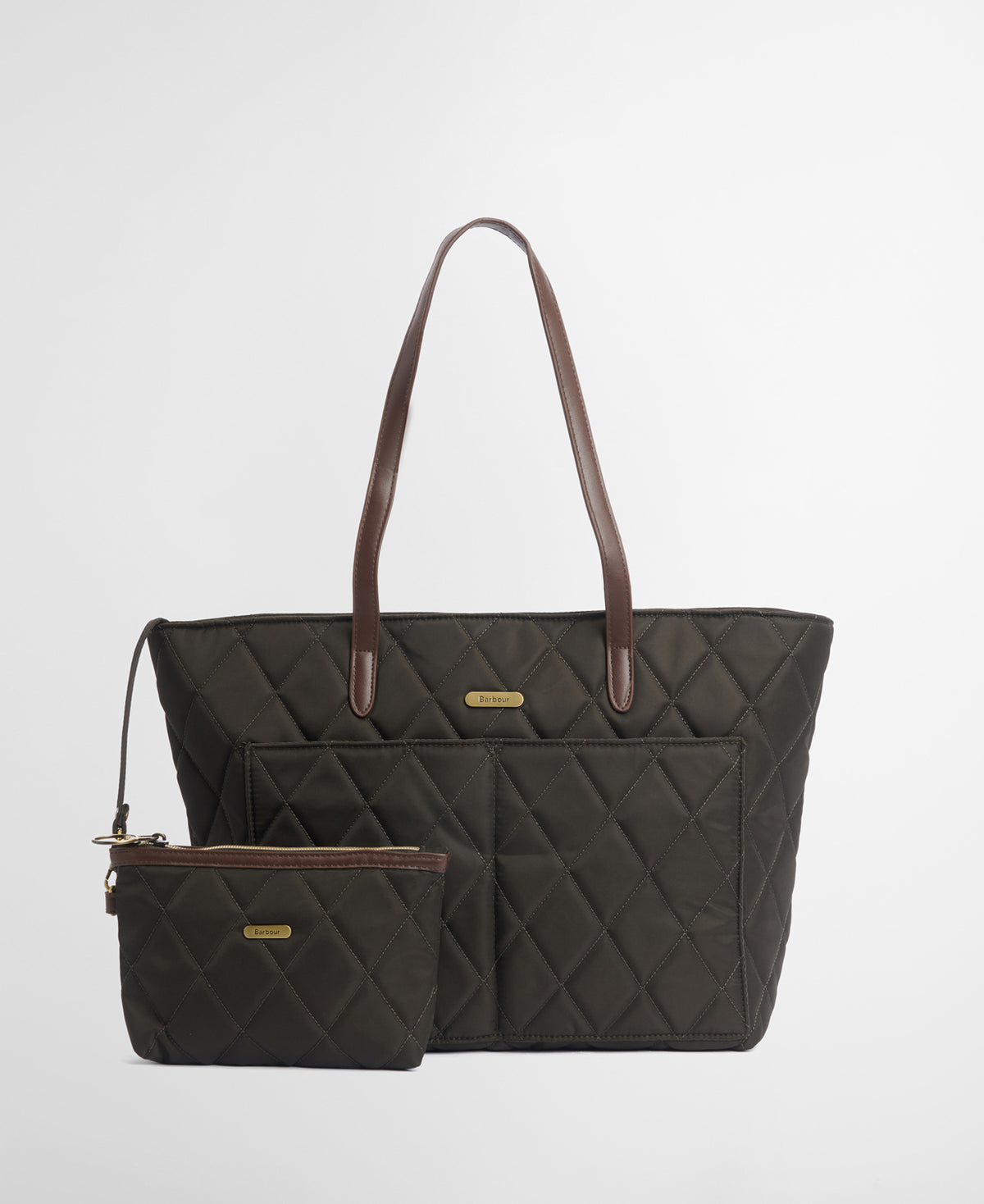 Quilted Tote Bag - Olive