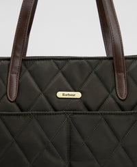 Quilted Tote Bag - Olive