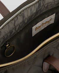 Quilted Tote Bag - Olive