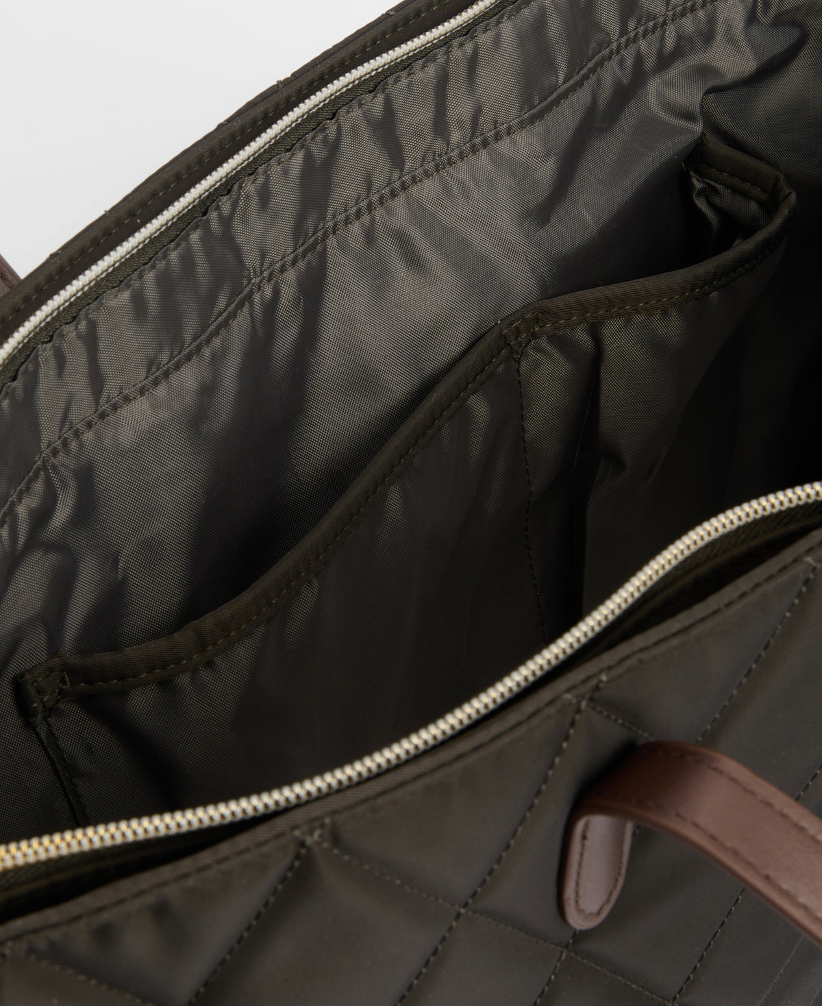 Quilted Tote Bag - Olive