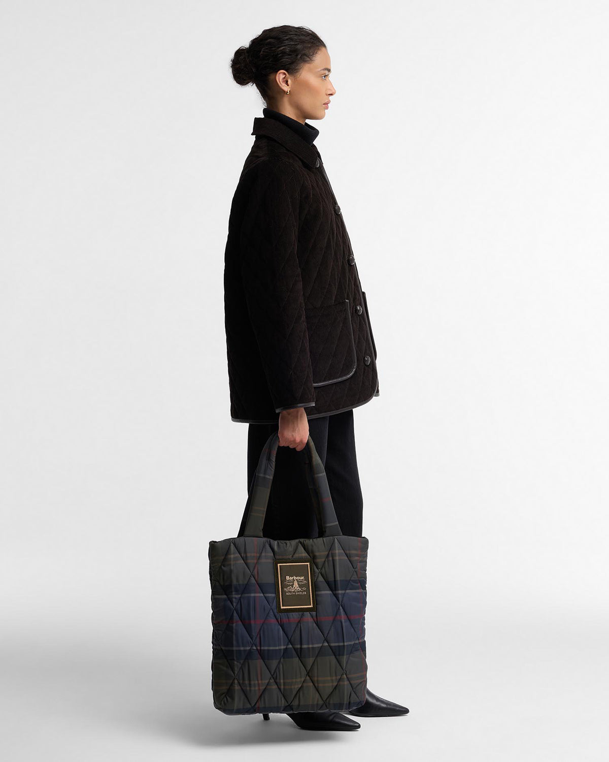 Tartan Arlene Quilted Tote Bag - Shadow Classic Tartan