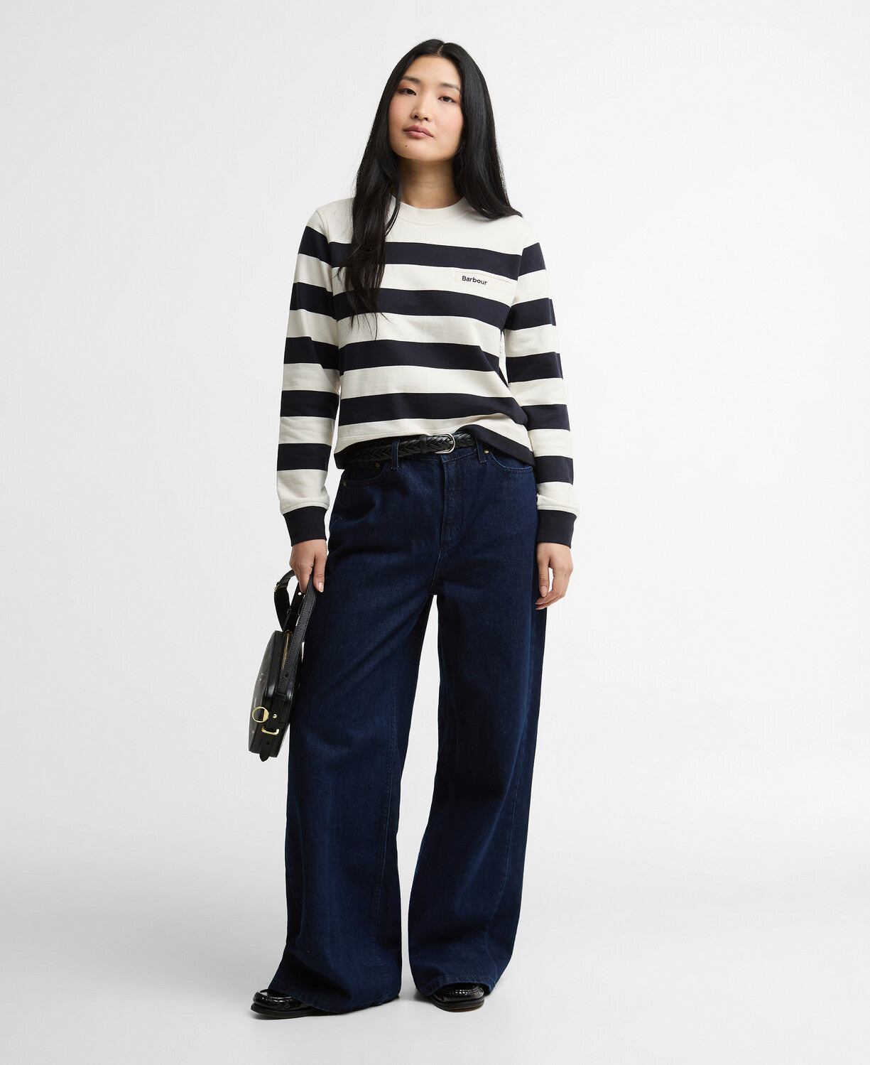 Aylesby Striped Sweatshirt - Dark Navy/Cloud Stripe