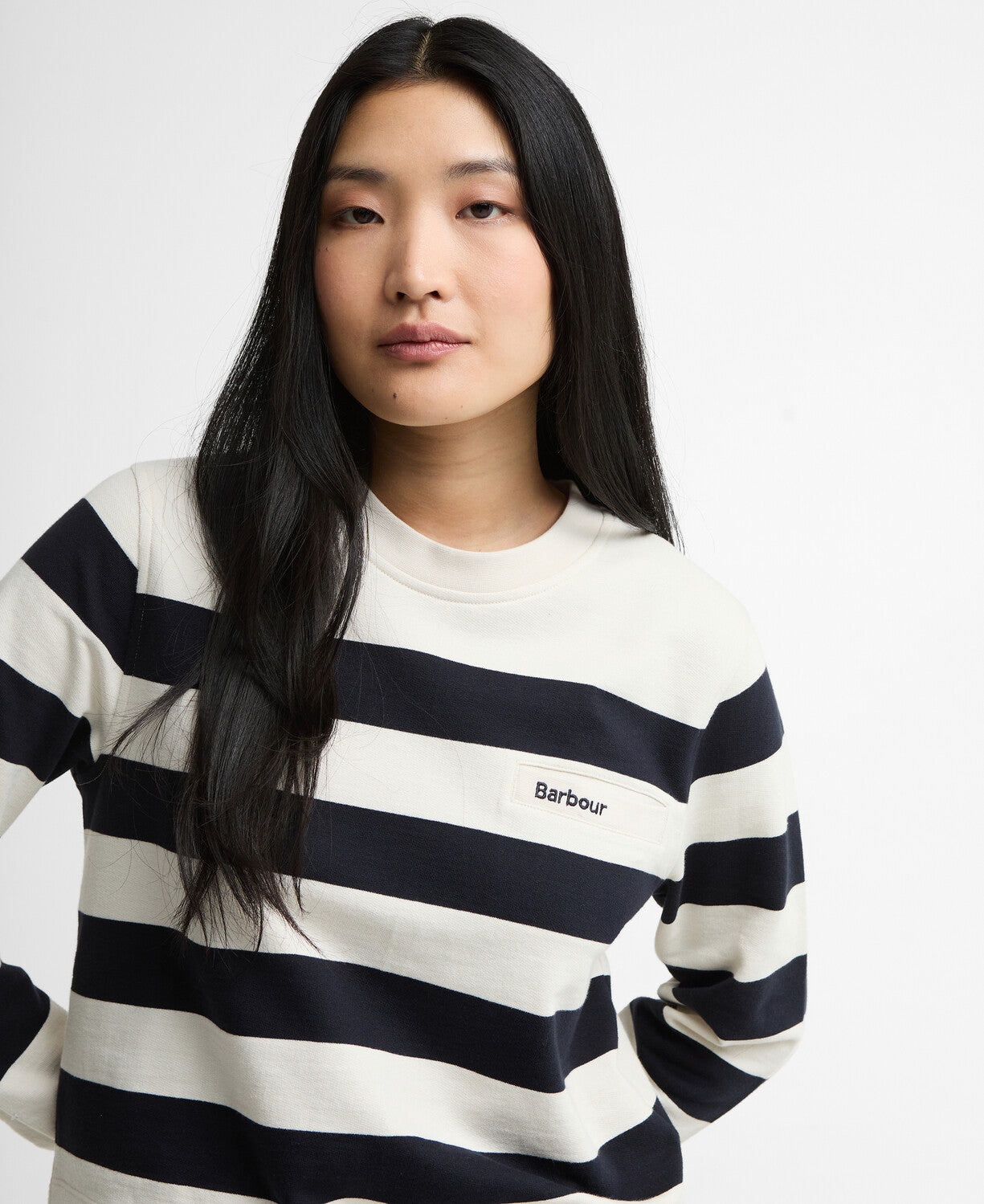 Aylesby Striped Sweatshirt - Dark Navy/Cloud Stripe