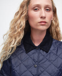 Deveron Quilted Jacket - Navy/Pale Pink