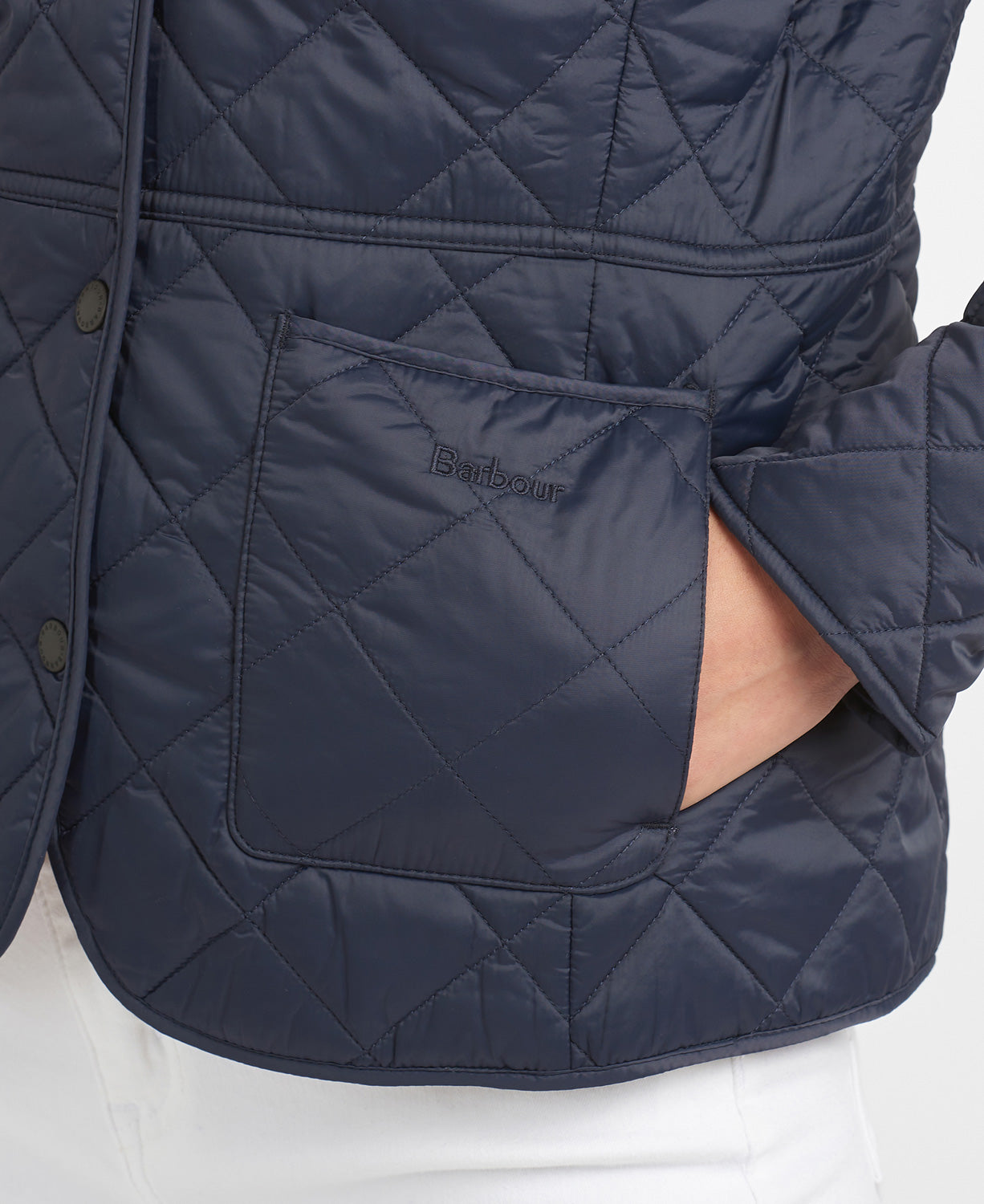 Deveron Quilted Jacket - Navy/Pale Pink