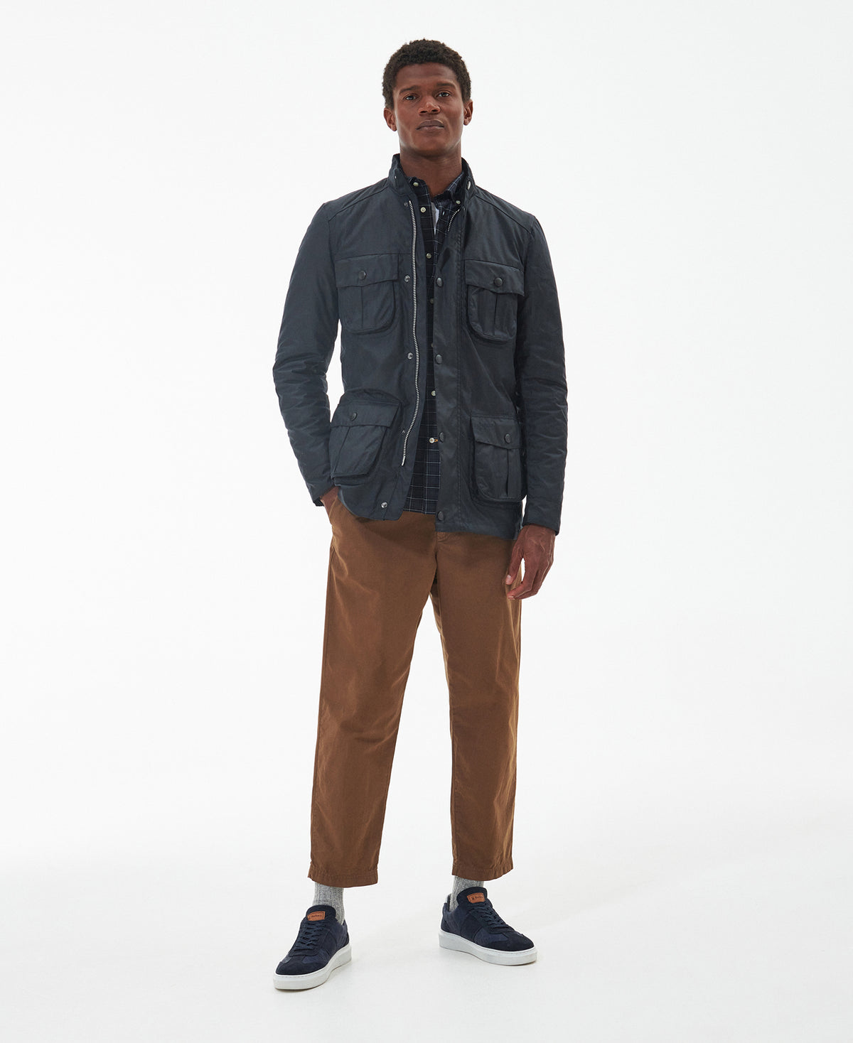 Corbridge Wax Jacket - Navy/Classic