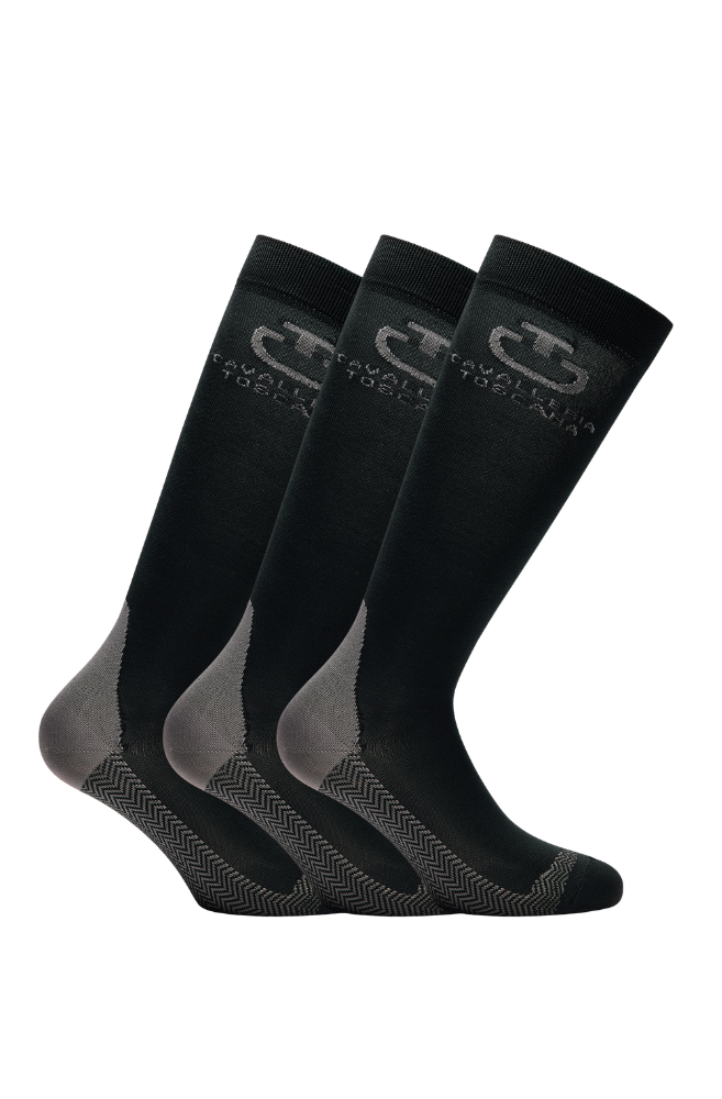 CT Jacquard Logo 3 Pack Socks - Black