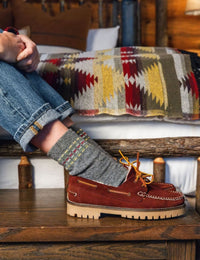 Lambswool Socks - Charcoal/Yellow/Moss/Red