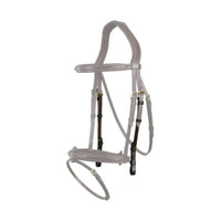 D Collection Cheekpieces with Brass Fittings - Brown Full