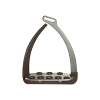 Vita Stirrup - Steel 1 Silver/Brown