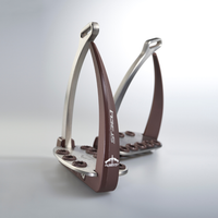 Vita Stirrup - Steel 1 Silver/Brown