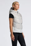 Down Padded Women's Vest - Light Grey