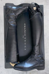 Galileo Boots - Patent Wave Top with Swarovski Crystals