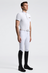 Men's S/Sleeve Jersey Shirt w Pocket - White