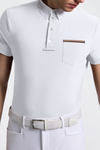 Men's S/Sleeve Jersey Shirt w Pocket - White
