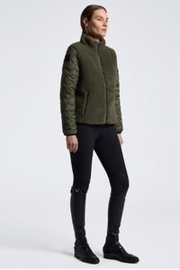 CT Teddy Bear Fleece & Nylon Zip Up Jacket FW26 - Winter Moss