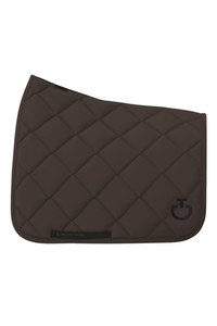 Diamond Quilted Jersey Dressage Saddle Pad - Espresso Full
