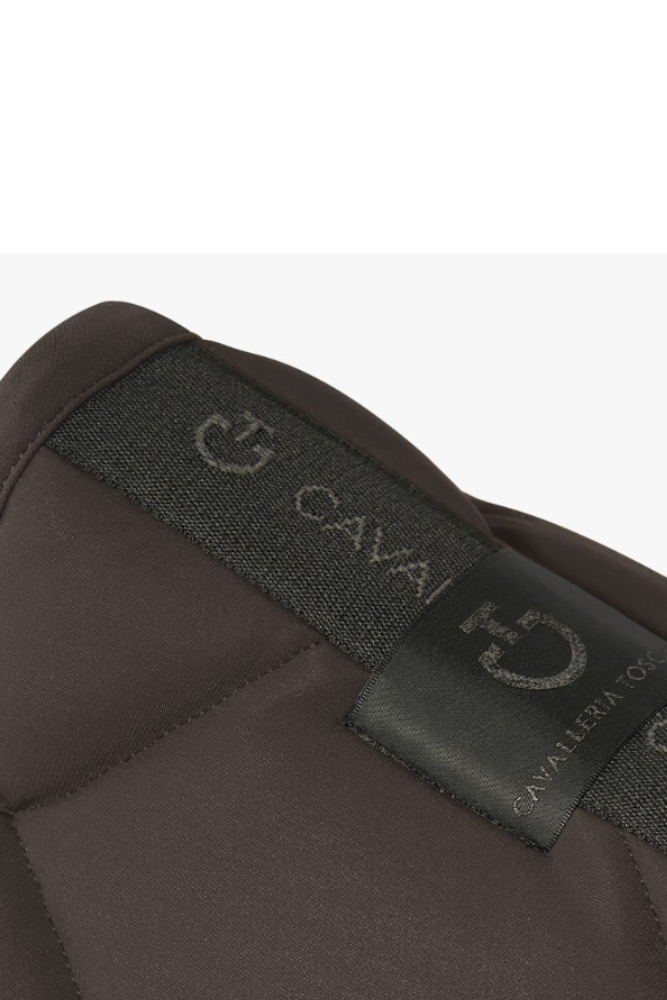 Diamond Quilted Jersey Dressage Saddle Pad - Espresso Full