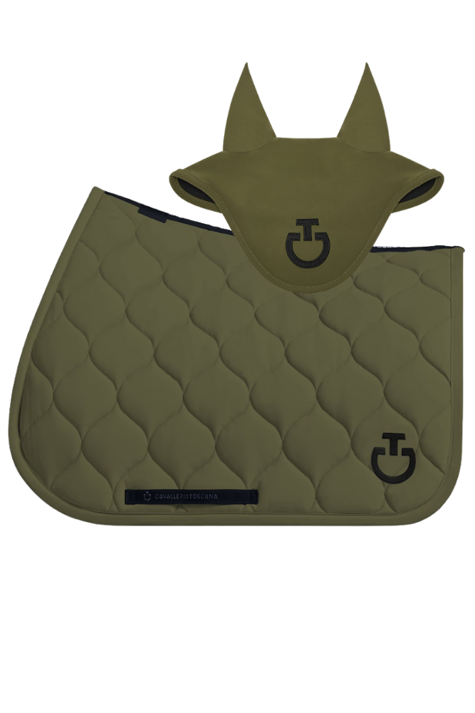 New Circular Quilted Jump Pad & Jersey Earnet - Winter Moss