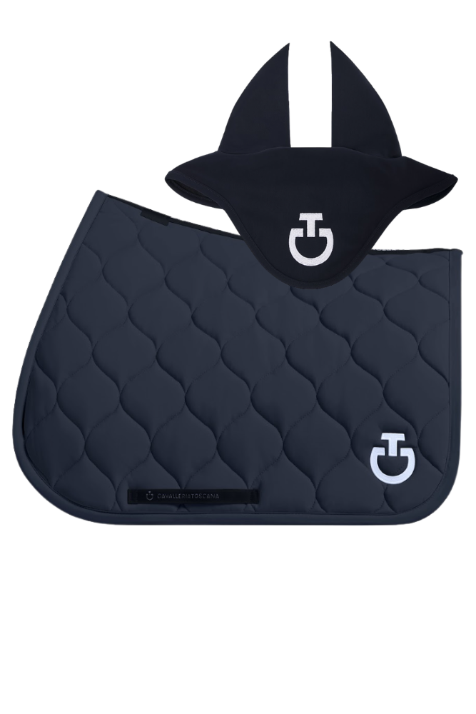 New Circular Quilted Jump Pad & Jersey Earnet - Navy