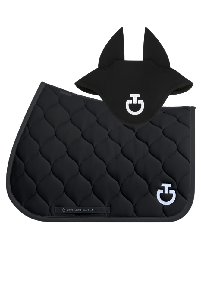 New Circular Quilted Jump Pad & Jersey Earnet - Black