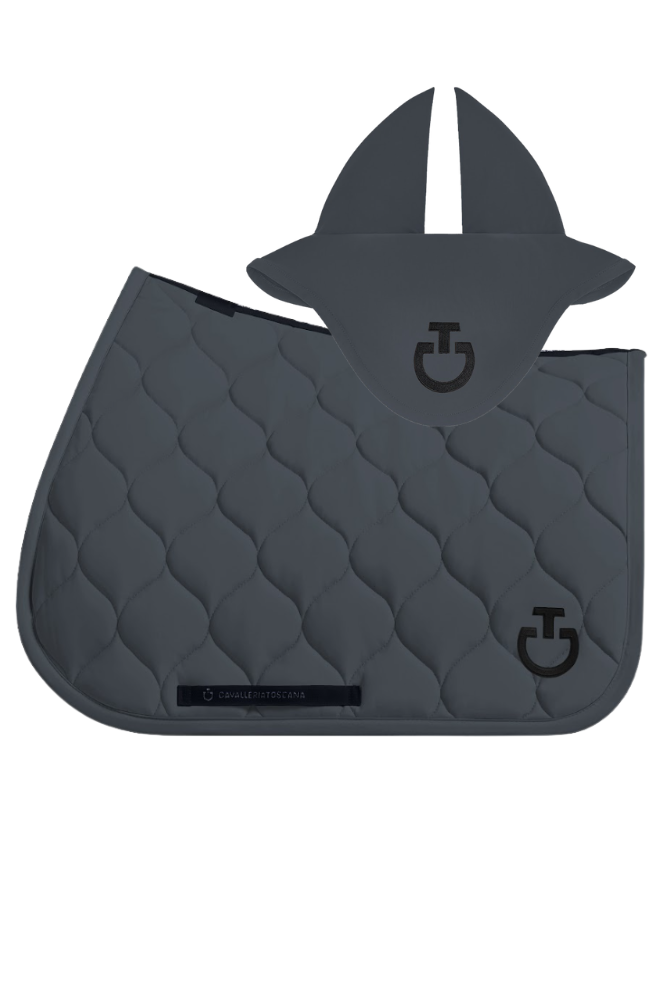 New Circular Quilted Jump Pad & Jersey Earnet - Charcoal Grey
