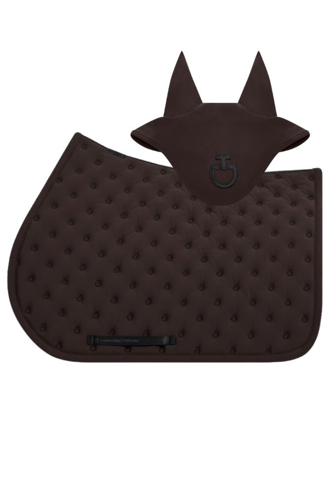 CT Embroidery Quilted Jump Pad & Jersey Earnet - Espresso Full