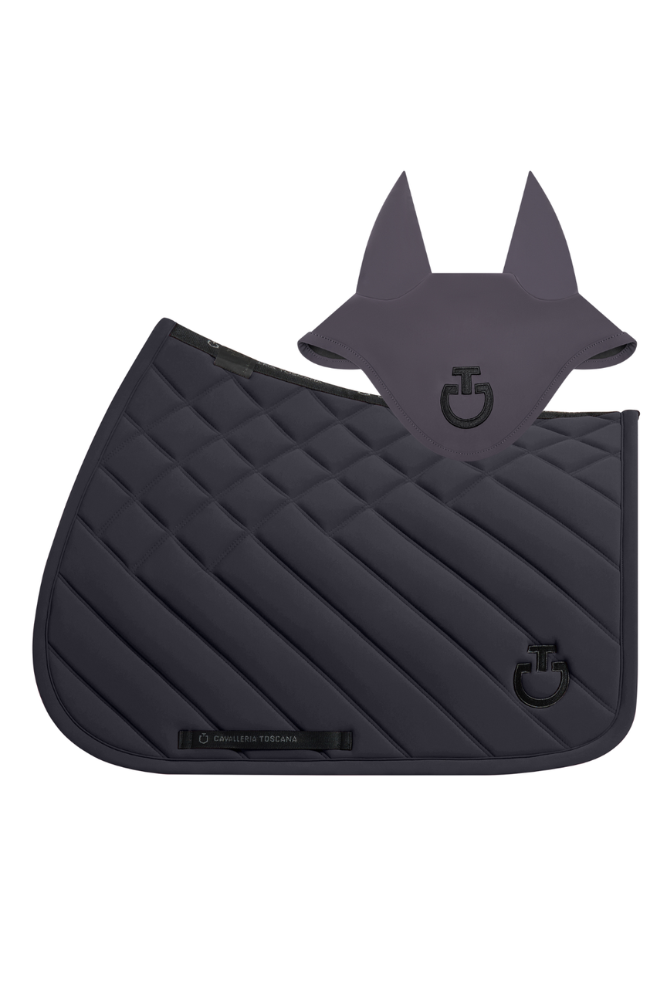 CT Diamonds & Lines Jump Pad & Jersey Earnet - Charcoal Full