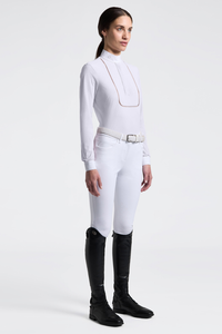 CT L/S Competition Shirt with Embroidery - White