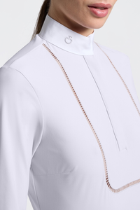 CT L/S Competition Shirt with Embroidery - White