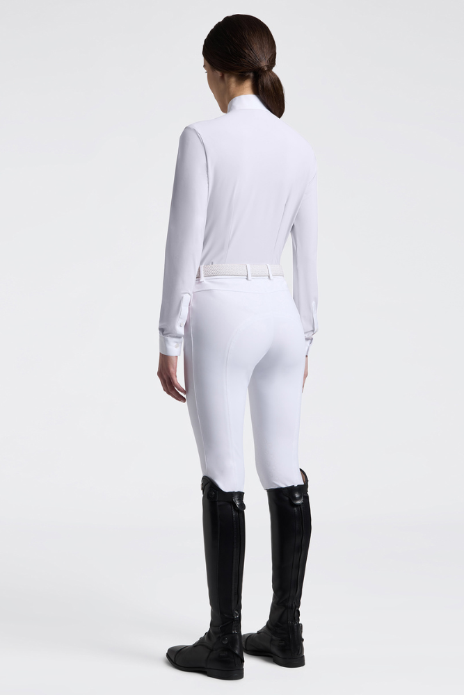 CT L/S Competition Shirt with Embroidery - White