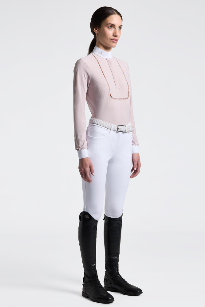 CT L/S Competition Shirt with Embroidery - Violet Ice
