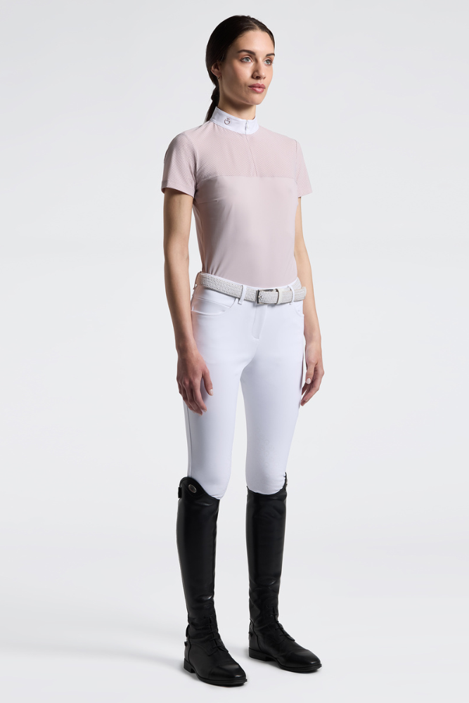 Perforated Jersey Inserts S/S Shirt - Violet Ice