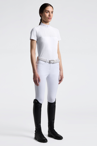 Perforated Jersey Inserts S/S Shirt - White