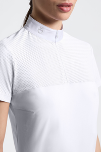 Perforated Jersey Inserts S/S Shirt - White